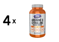 4 X Now Foods Arginine 500Mg And Citrulline 250Mg (240 Vcaps) (124,16 Eur/Kg)