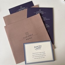 British Airways Vintage Club World Menus & Wine List 1990s VGC