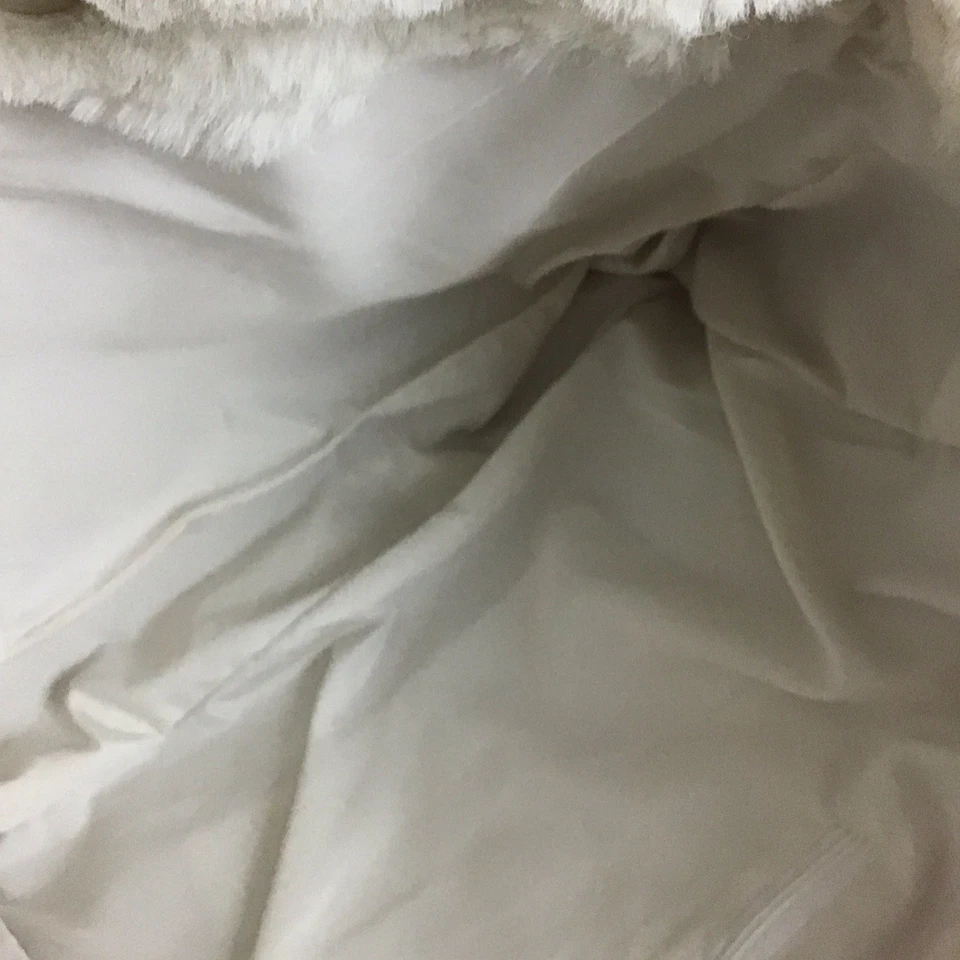 Minky Couture Fuzzy Tote Bag Annie Ripple Blush Large White  - Image 3 of 4