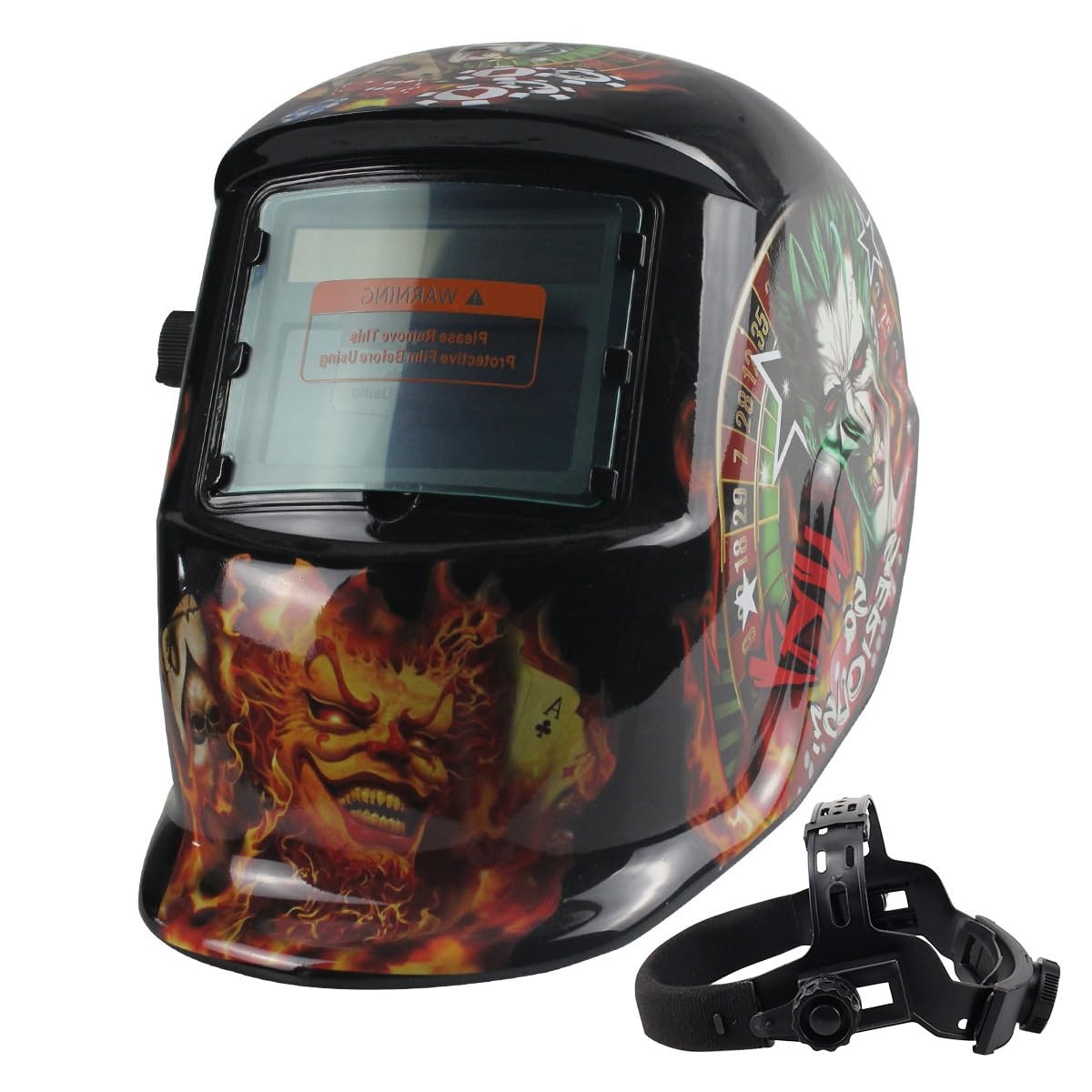 Auto Darkening Welding Helmet, Solar Powered Welding Hood with Adjustable Sha...