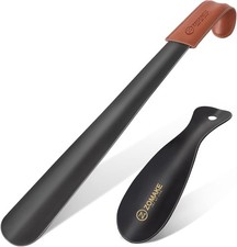 Reinforced Long Handle Shoe Horn for Seniors - Comfort  Convenience 2 Pack 