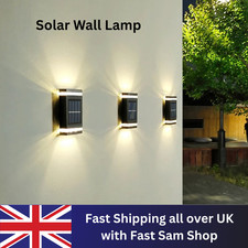 Wall Lights Solar Up & Down Lamp Decor Waterproof Garden Outdoor Fence Yard