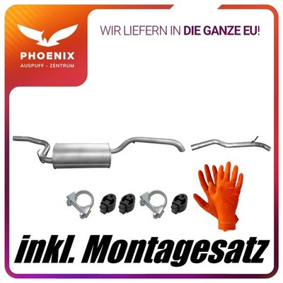   für Ford Focus MK3 1.0 EcoBoost 2012-2020 Auspuff Mittelschalldämpfer+Endrohr