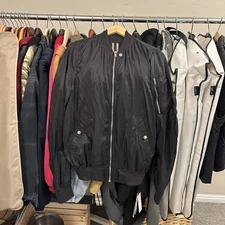 DRKSHDW Flight Jacket Mens Small Black Bomber Nylon Rick Owens New W Tags