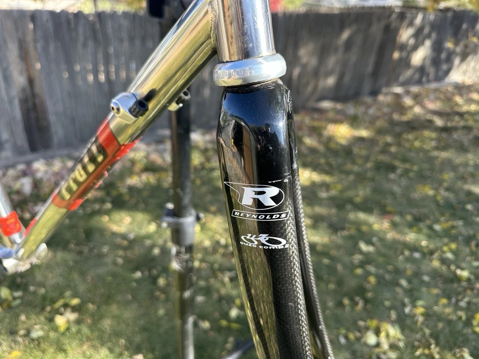 59cm Polished Titanium Pro-Ti Inertia Frameset Carbon Reynolds Ouzo Comp II Fork - Image 4 of 4