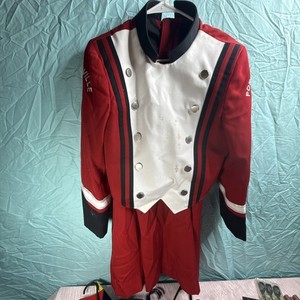 Pottsville Uniform red and white marching band uniform jacket and skirt 38S