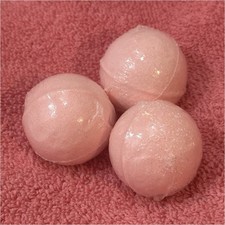 Pink Bath Bomb Balls in Decorative Jar, Individually Wrapped, Unisex