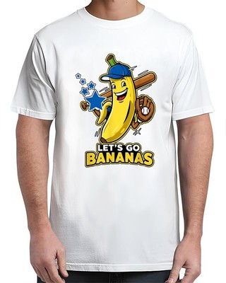 Shirts Gift Fruit Lovers Lets Go Bananas T-Shirt Vibe for Adults S-4XL