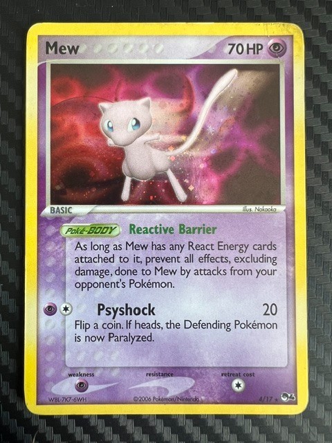 Pokémon TCG POP Series 4 Mew Cosmos Holo 4/17 MP/HP