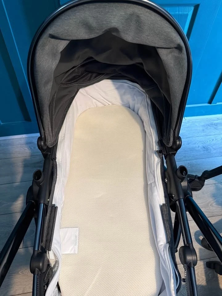 ICandy peach PushChair & Carry Cot - Dark Grey Twill with all accessories