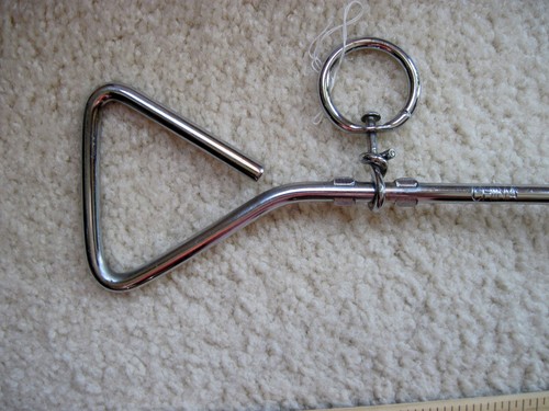 17" Dog Chain Anchor Heavy Duty Chrome Plated Screw-in Yard Stake - Picture 8 of 9