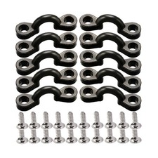 Kayak Pad Eye Kit, 10PCS Nylon Bungee Deck Loops Tie Down Pad Eye with 20 Scr...