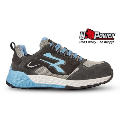 U-Power Arya Arbeitsschuhe S1P HRO FO SR Grau Schwarz Hellblau