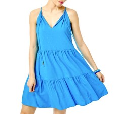 Lilly Pulitzer Litia Swing Dress Formentera Turquoise Metallic Clip Dot XS $178