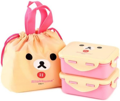 Cute Bear Bento Box, Lunch Box with Bag, Snack Containers Set, 4.9 X 3.6 X 1.9 I