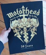 Large Motorhead 50 Years Mot rhead Licensed Sew On Battle Jacket Back Patch