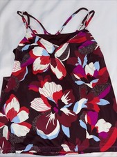 Athleta Women  s Swim Tankini Top Underwire 34D DD Open Back Racerback