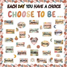 Boho Motivational Bulletin Board Classroom Decorations Set Inspirational Post...