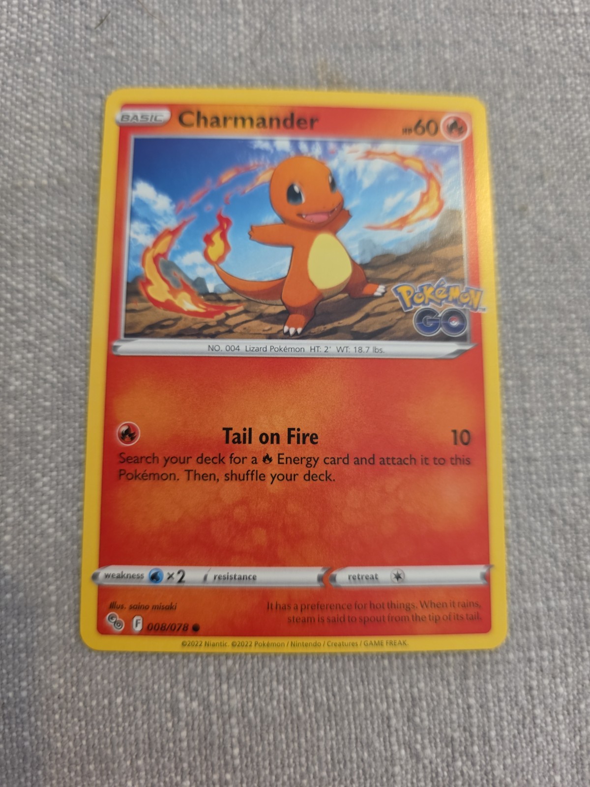 Pokemon Charmander (8/88) Pok�mon GO NM