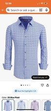 Men  s Long Sleeve Solid Stretch Dress Shirt  Size XL  Wrinkle-Free   Classic-NWOT