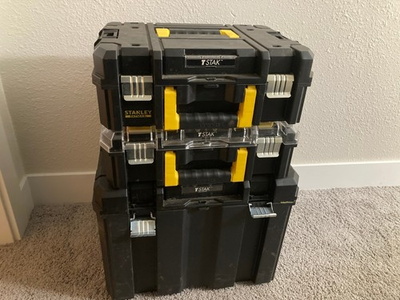 #ad Stanley FatMax Pro STAK 3in1 Stackable Storage Tool Box Modular W Tools $149.99