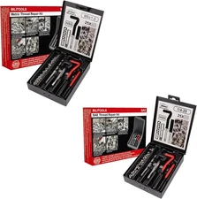 BILITOOLS M6x1.0 and 1/4-20 inch Thread Repair Kit, HSS Drill Helicoil... 