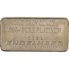 1 oz Engelhard Platinum Bar (Secondary Market, Varied Design)