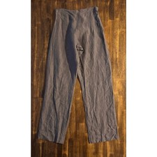 Bryn Walker Women  s Small 100 Linen Pants Pull On Wide Straight Leg High Rise