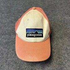 Patagonia Trucker Hat Unisex OSFA Coral Organic Cotton Mesh Snapback P-6 Logo