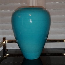 Vase Art Déco PRIMAVERA – Céramique Turquoise – Design 1930