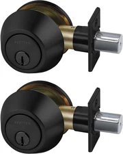 2 Pack Single Deadbolt, Keyed Alike Dead Bolt Entry Door Lock, Thumb Turn Inside