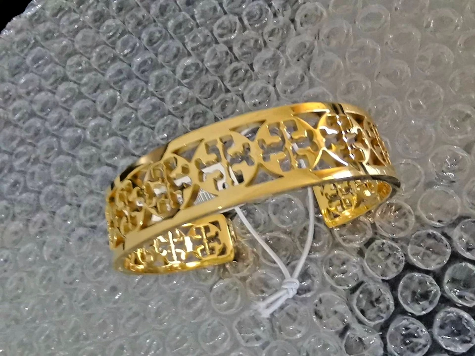 NOVO TORY BURCH LOGOTIPO OCO EM OURO COR Pulseira - Imagem 4 de 4