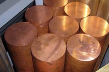 Copper round bar 50mm x 100mm copper rod c101 copper round bar 2" x 100mm