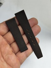 Cinturino Omega anni 70 originale nuovo vecchio stock lino 19 mm colore marro...