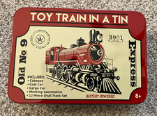 Toy Train in a Tin Old No. 9 Express Battery Powered New In Original Box!