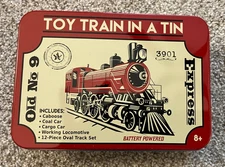 Toy Train in a Tin Old No. 9 Express Battery Powered New In Original Box!
