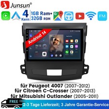 DAB+ Android15 Autoradio Für Mitsubishi Outlander/Citroen C-Crosser Peugeot 4007