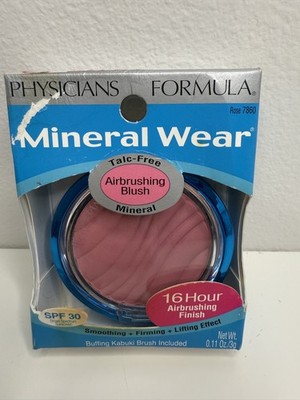 Physicians Formula Mineral Wear Talc-Free Airbrushing Blush, Rose  7860 NIB