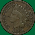 1886 Type 2 Indian Head Cent Very Good VG Coin #41132