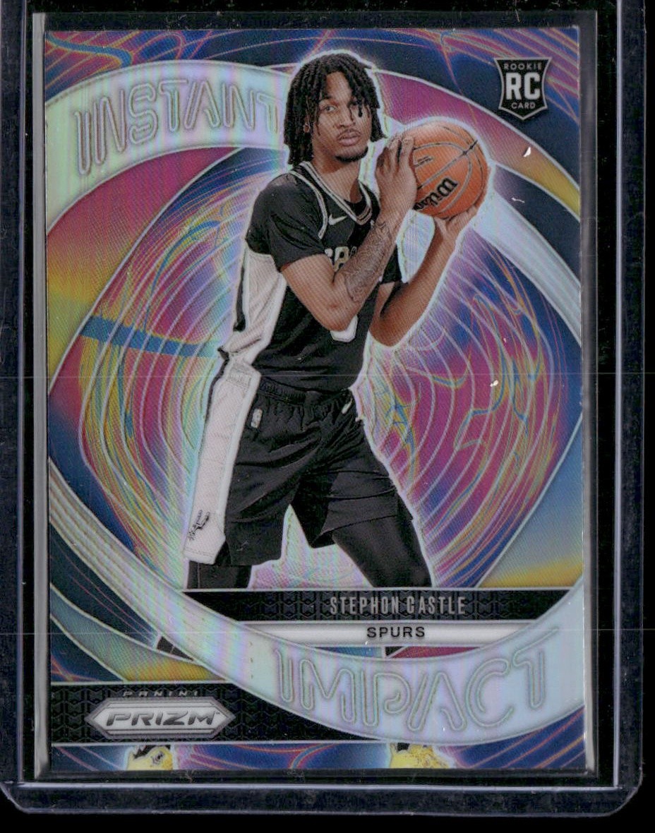 2024-25 Panini Prizm #4 Stephon Castle Instant Impact Prizms Silver