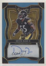 2019 Panini Select Rookie Signatures Light Blue Prizm /49 Devin Bush II Auto 0en