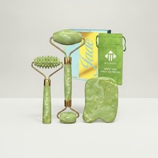 Travel-Friendly Jade Roller and Gua Sha Set - Anti-Aging Relaxation Tool