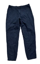 Uniqlo Pants Mens Size Medium (32x29) Dark Navy Cotton Linen Slim Tapered Pants