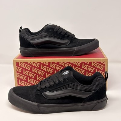 Vans Knu Skool Black/Black Suede Skate Shoes Mens Size 12 VN0009QCBKA NEW