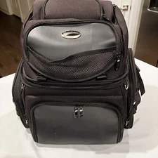 SADDLEMAN BR3400 Sissy Bar Bag 20x20x15 Motorcycle Black Luggage