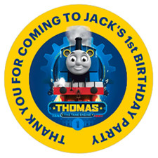 48 personalised Thomas Tank Engine Party Bag Stickers 40mm Sweet Bag Cone labels