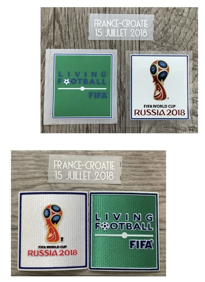 2018 World Cup Russia Final France vs Croatia Match Detail Iron On Patch  Set