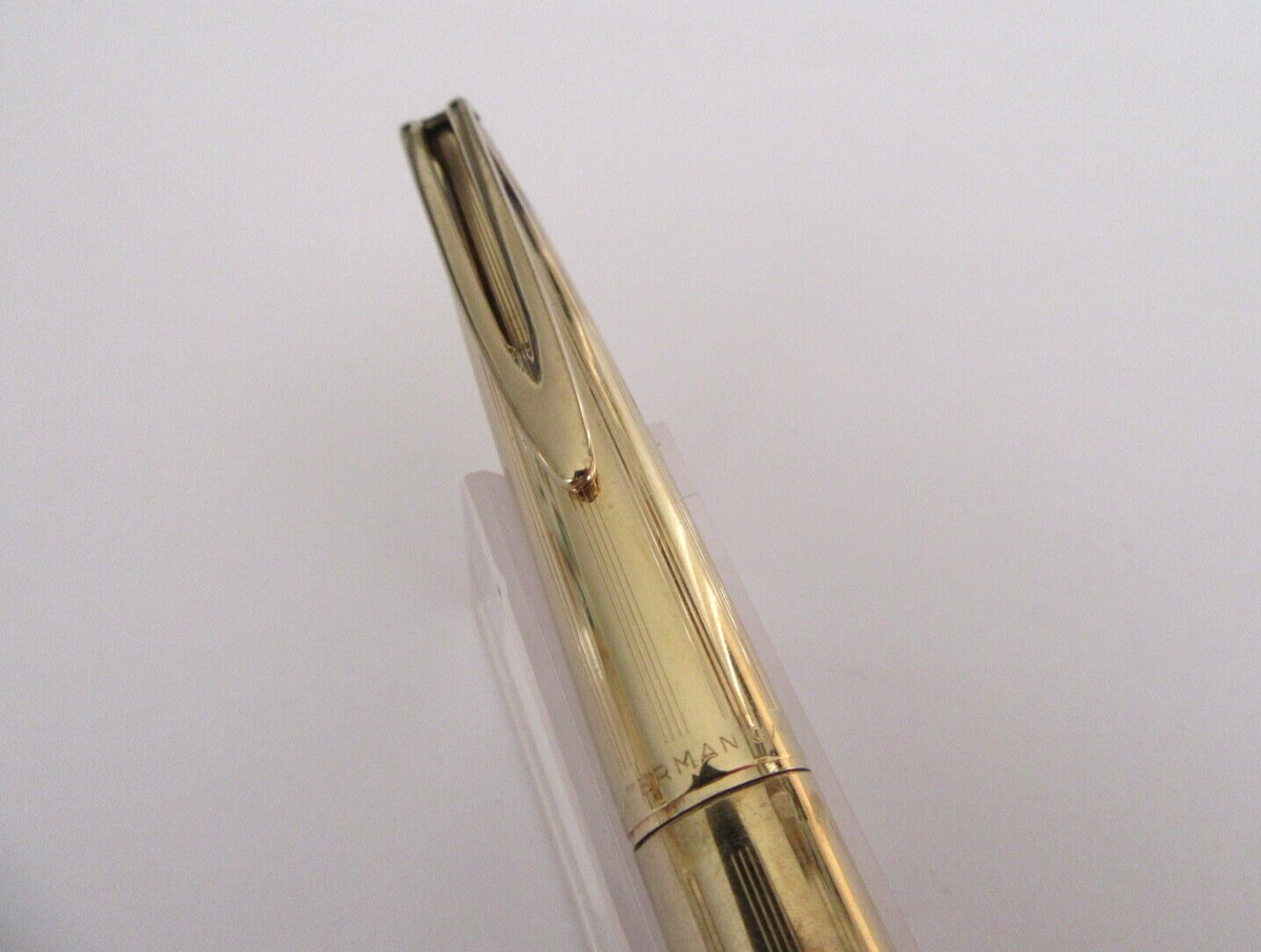 Legendary Fountain Pen Gold Plated Waterman CF Striped