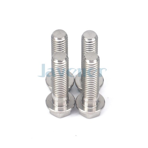 4 PCS M8x30mm Ti GR5 Titanium Hex Concave Head Flange Bolts For Motorcycle - Picture 4 of 4