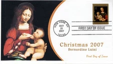 AO-4206-3, 2007, Madonna and Child, Add-on Cover, First Day Cover, Standard Post